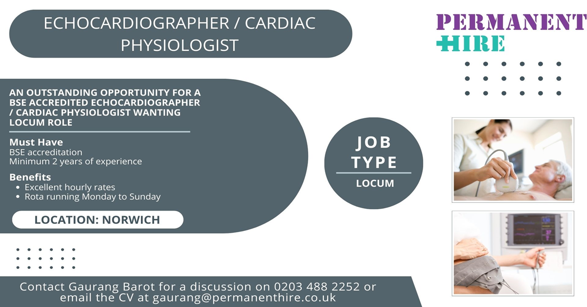 Echocardiographers/Cardiac Physiologists